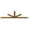 Ekena Millwork Saratoga Smooth Timber Gable Bracket, Western Red Cedar, 72"W x 24"H x 1 1/2"D x 3 1/2"F, 8/12 Pitch GBW072X24X0204SAR00SWR - alternate 5